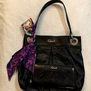 Coach Shoulder bag + wallet Black Leather